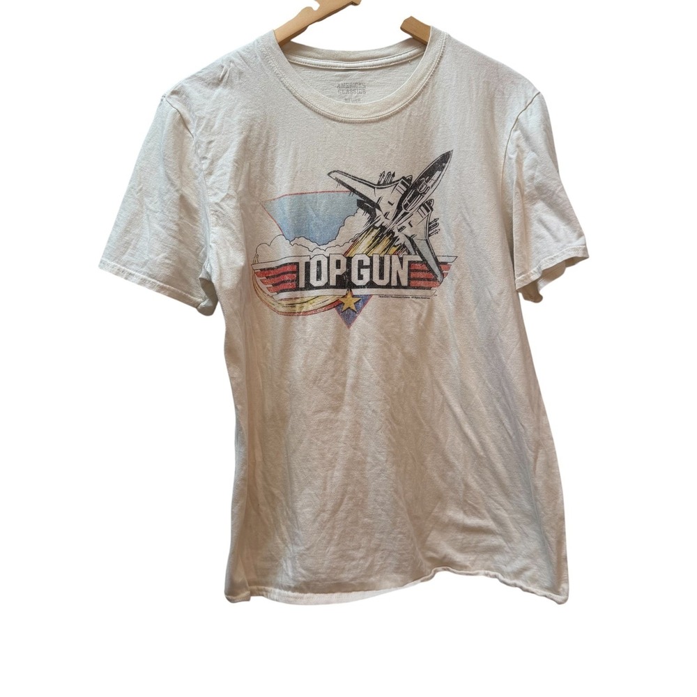 American Classics Top Gun Graphic T Shirt White Medium‎ Movie Tee